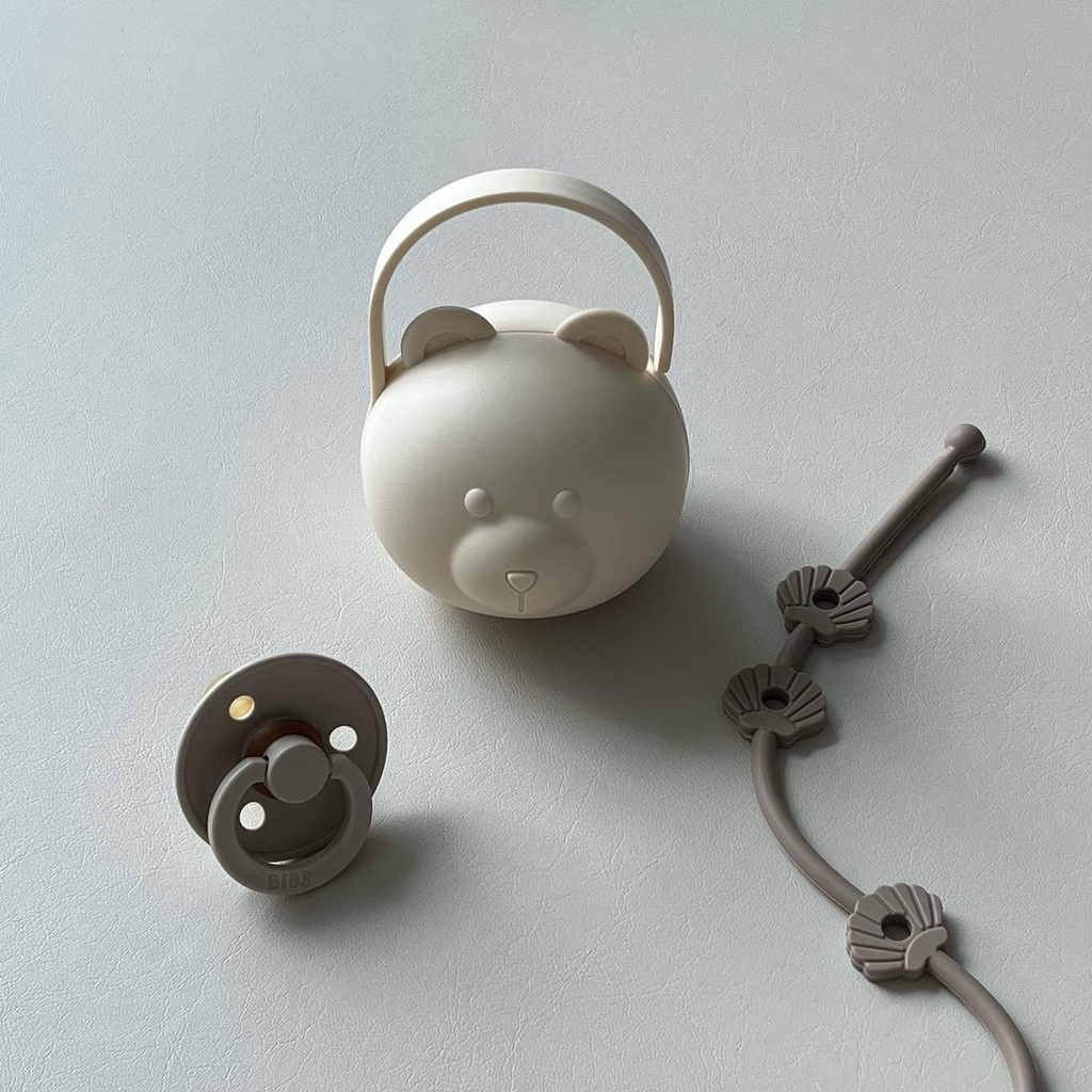 Hộp đựng ti giả TGM Teddy Pacifier hình gấu mẫu mới chất liệu PP an toan cho bé, không lo bám dính bụi