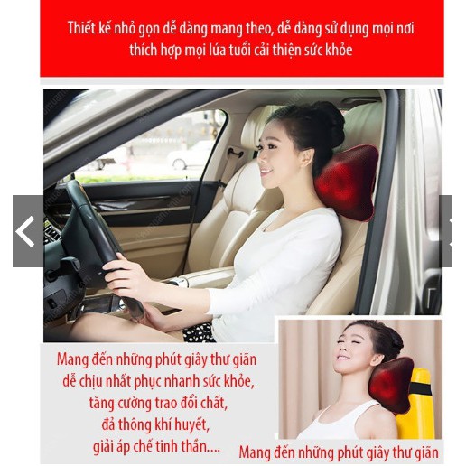 Gối Massage Hồng Ngoại 6 Bi Magic Pillow PL-818 thế hệ mới