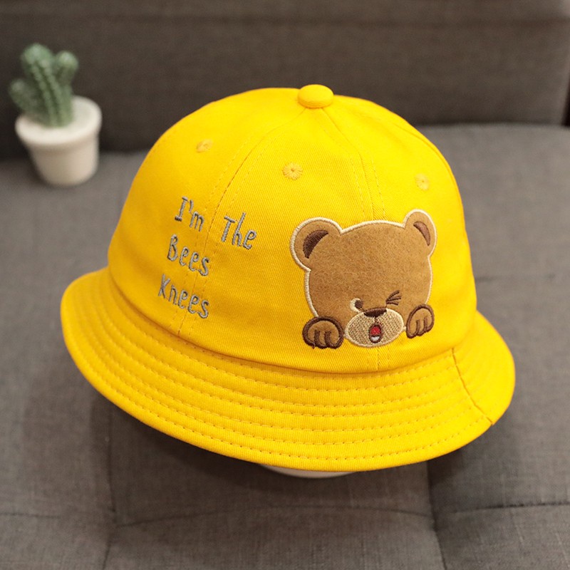 Mũ Bucket Mỏng Hình Gấu Dễ Thương Xinh Xắn Dành Cho Trẻ Em