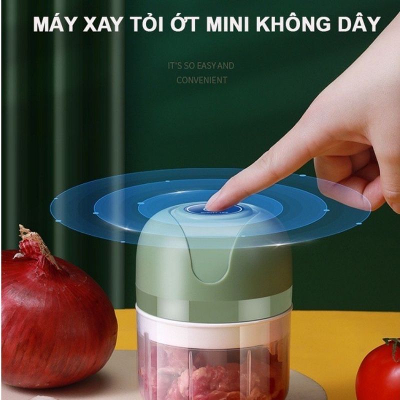 Máy Xay Mini Tỏi Ớt Cầm Tay 250ml Siêu Tiện Lợi Mẫu Mới 2022 AZ D1