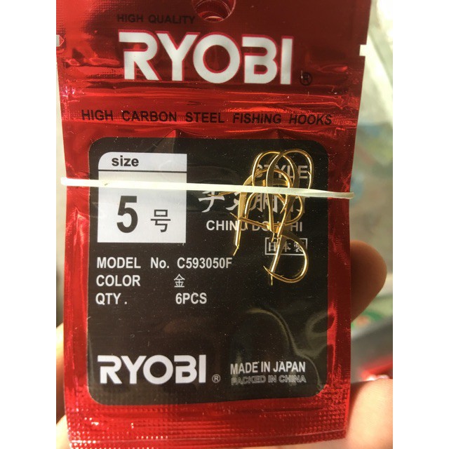 [Lưỡi Câu Chính Hãng] Lưỡi Câu Cá Lưỡi Câu RYOBI Nhật Siêu Bền