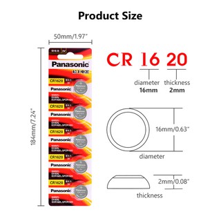Pin CR1620 panasonic lithium 3V
