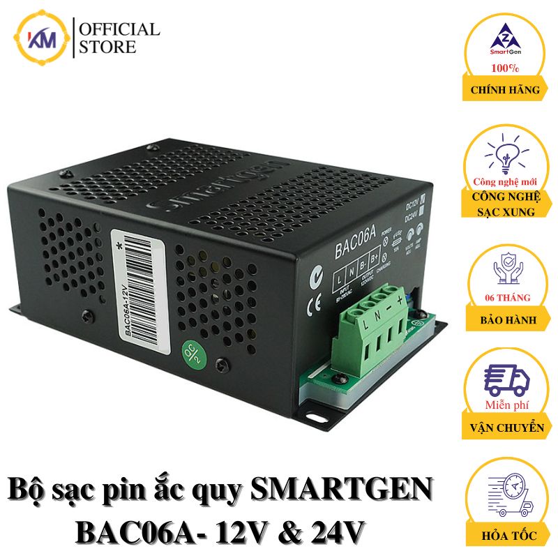Bộ sạc ắc quy tự động Smartgen BAC06A - Bảo hành 12 tháng
