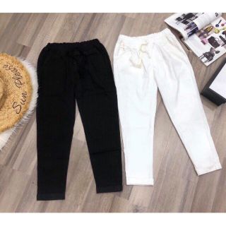 Quần baggy bò thô đen trắng