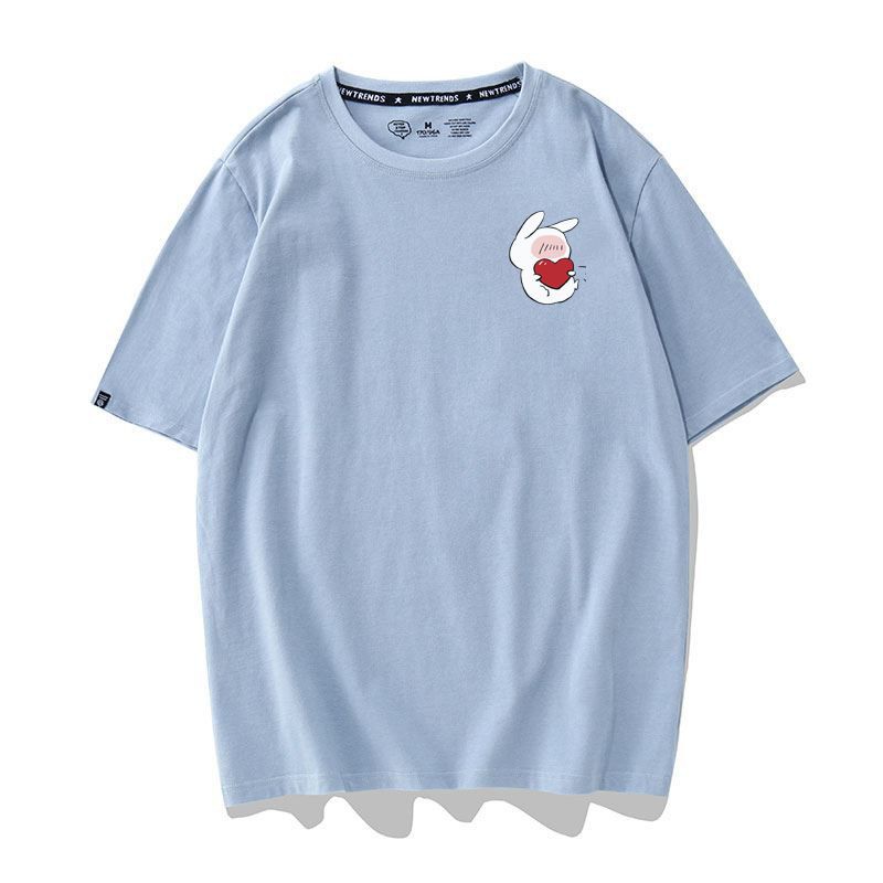 Áo Thun Thỏ Ôm Tim Mini Nam Nữ Unisex