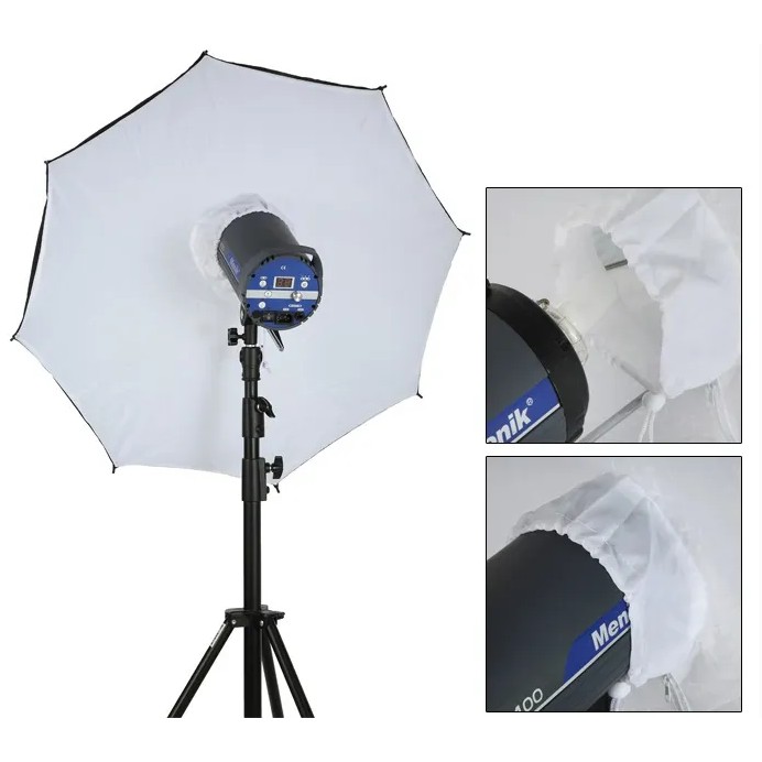 Combo dù phản bát giác và vải softbox