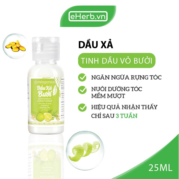 Combo Dầu Gội & Dầu Xả Bưởi Ngừa Rụng & Kích Thích Mọc Tóc Từ Tinh Dầu Bưởi Nguyên Chất MILAGANICS (500ml/ Chai)