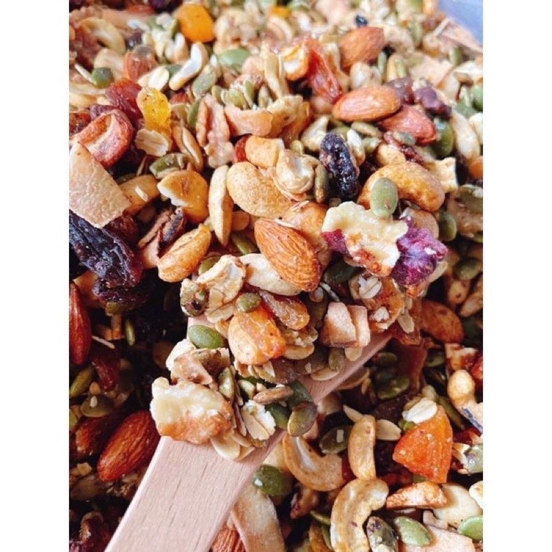 1Kg Ngũ Cốc Granola VIP Loại 1 Siêu Hạt 90% Hạt , Giảm Cân Tự Nhiên Không Đường