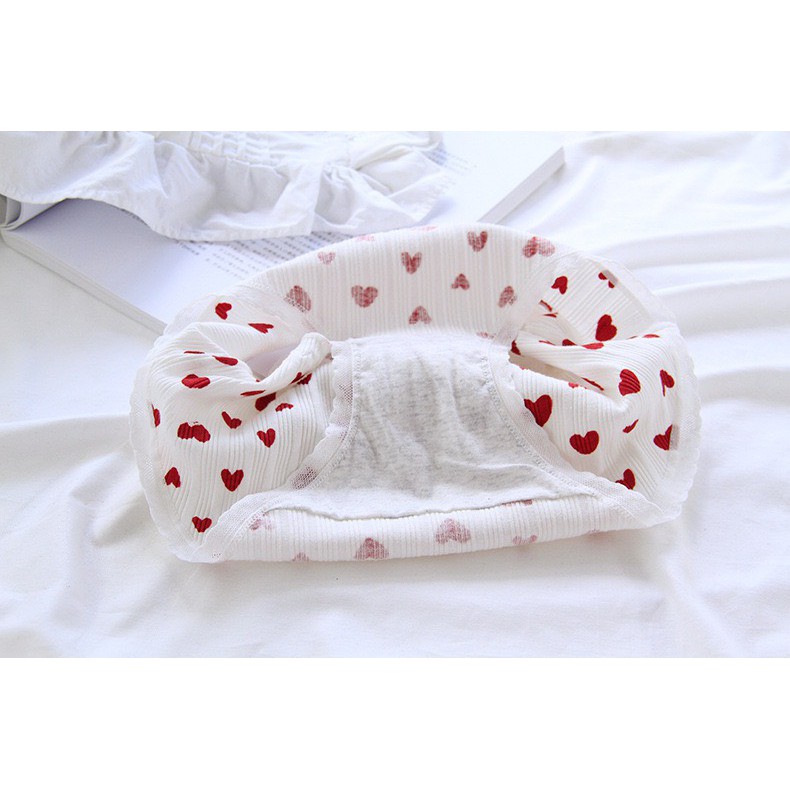 Quần Lót Nữ ❤️️FREESHIP❤️️ Quần Lót Nữ Cotton gân tăm Dâu tây đỏ chống viêm mềm mại sexy Set dâu đỏ trắng 2801 | BigBuy360 - bigbuy360.vn
