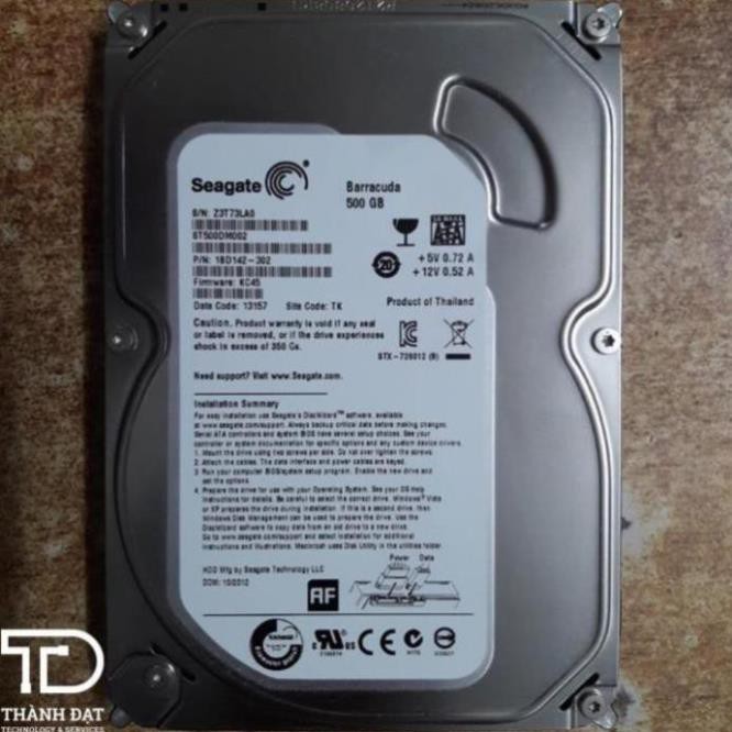 Ổ cứng máy tính 500GB bóc máy các loại Samsung, Seagate, Westen - Ổ cứng HDD 500GB SATA 2