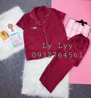ĐỒ BỘ PHI LỤA PIJAMA TAY NGẮN - QUẦN DÀI