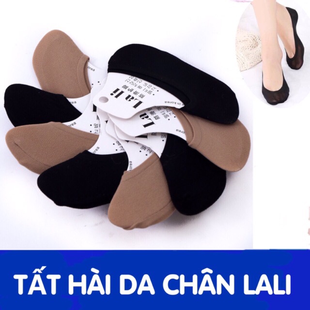 Tất hài lali Hàn Quốc chống trượt, co giãn, thấm mồ hôi cho mẹ và bé (màu da/đen)