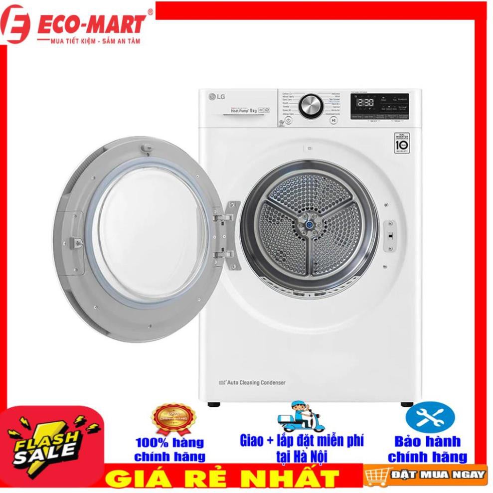 DVHP09W - Máy sấy bơm nhiệt LG Inverter 9 Kg DVHP09W - Heatpump