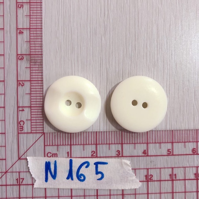 Combo 10 nút áo trắng trơn N163-N166