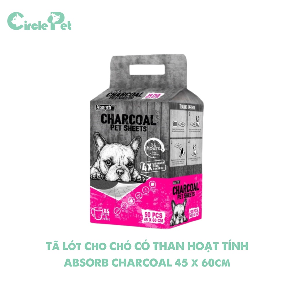 Tấm Tã Lót Vệ Sinh Cho Chó Có Chứa Than Hoạt Tính CHARCOAL BLUE - Circle Pet
