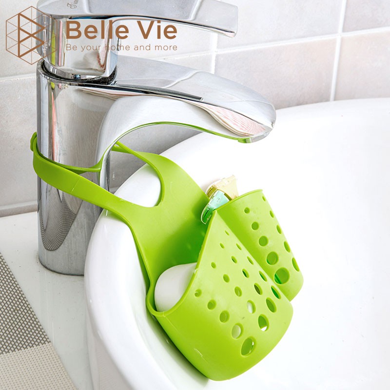 Giỏ Nhựa Dẻo Đừng Đồ BELLEVIE Giỏ Đựng Đồ Treo Ở Bồn Rửa Bát