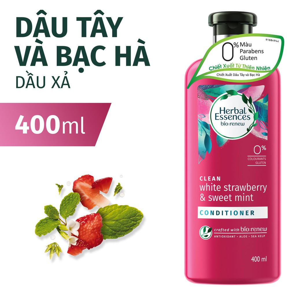 Dầu Xả Herbal Essences Dâu Tây Và Bạc Hà 400ml