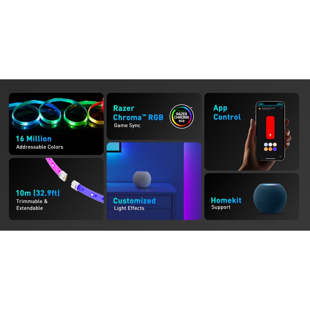ĐÈN LED DÂY THÔNG MINH YEELIGHT LIGHTSTRIP 1S/ PRO –  Hỗ trợ Apple Homekit – NK Chính Hãng