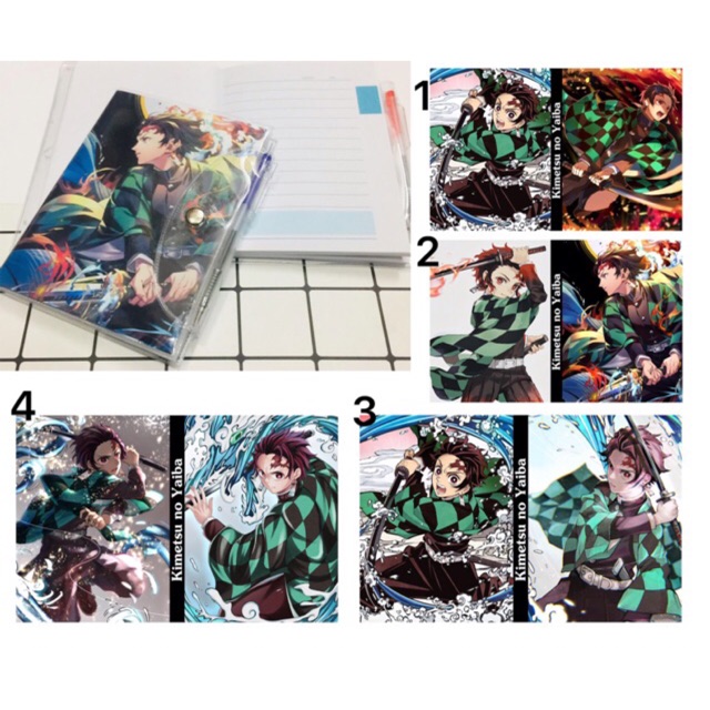 Sổ tay anime kimetsu no Yaiba kamado tạnirou 10x15cm dày