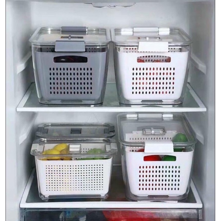 Combo 2 hộp để tủ lạnh 2 lớp có lỗ thoáng khí