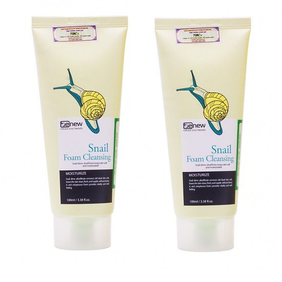 [ HÀNG CHÍNH HÃNG] 2 Hộp Sữa Rửa Mặt Ôc Sên Trắng Da Xóa Thâm Xạm Snail Foam Cleanser Benew Cao Cấp Hàn (100ml/ Tuýp)