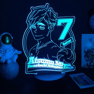 Nhân vật anime haikyuu!!! đèn ngủ led 3d hình nhân vật miya atsumu trong manga trang trí phòng ngủ cho bé
