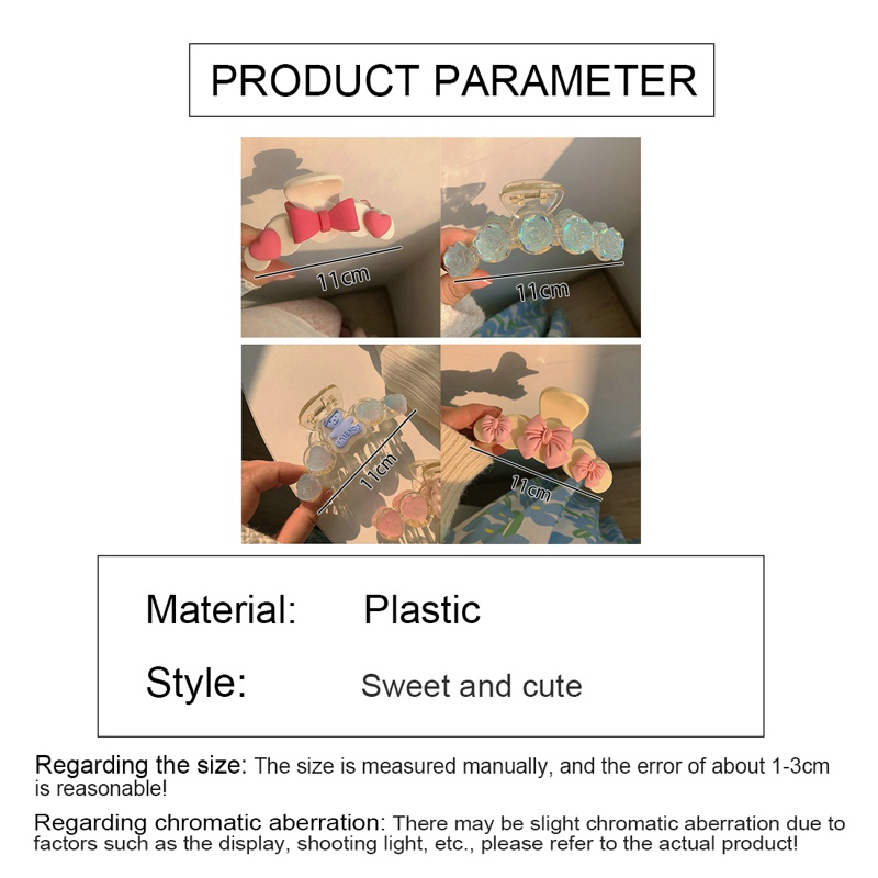 Kẹp Tóc Acrylic Màu Hồng / Trắng Hình Gấu / Cá Mập Dễ Thương Phong Cách Hàn Quốc Cho Bé Gái dreamdiary