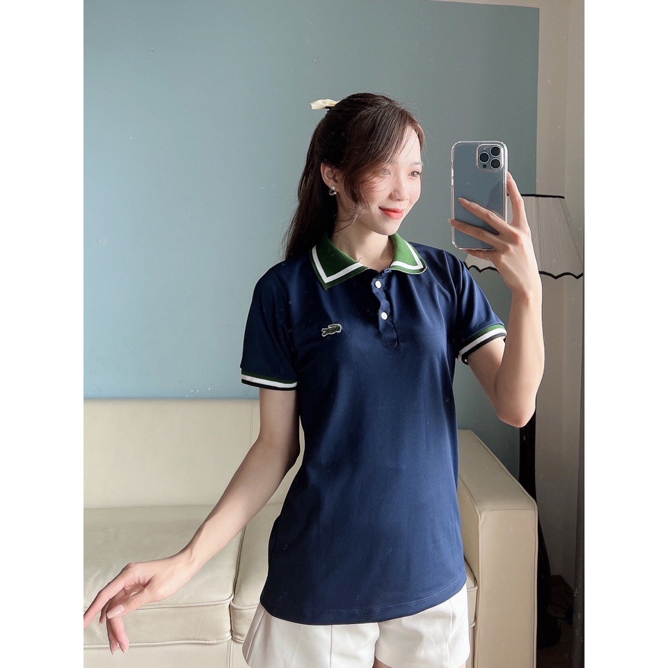 ÁO THAN POLO LASCOTE CỔ VIỀN XANH LÁ