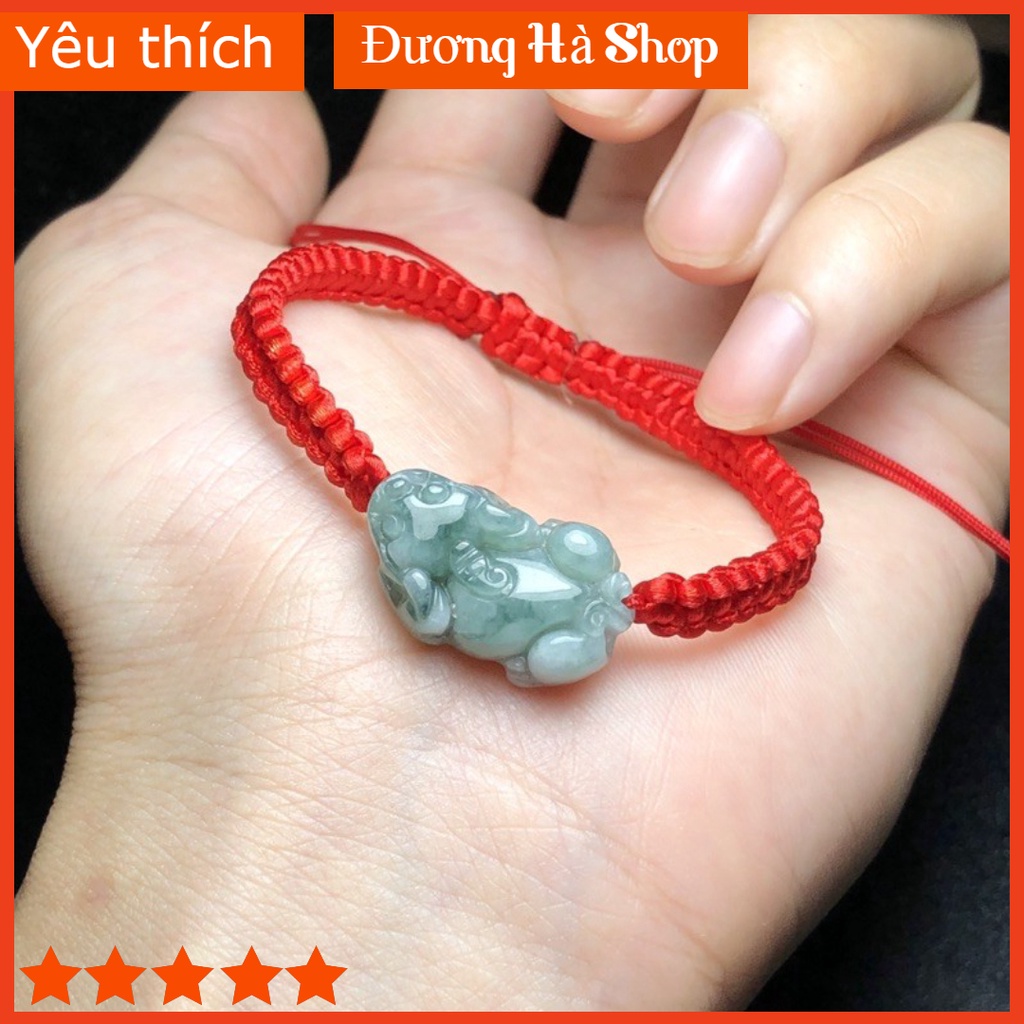 Vòng Tay Phong Thuỷ Tỳ Hưu Ngọc_Cẩm_Thạch Tết Dây - Chiêu Tài Chiêu Lộc, Làm Ăn Thuận Lợi