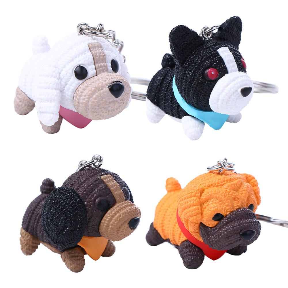 Mmluck Phụ Kiện Móc Khóa Trang Trí Túi Xách / Balo Đi Học Hình Chú Chó Mascot Bằng Len Dễ Thương