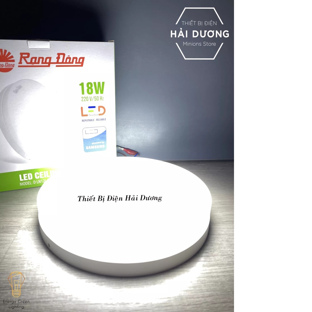Đèn LED Ốp Trần Tròn - Vuông Vô Cực 18w - 22w Rạng Đông D LN09L 225/18W - Bảo Hành 2 Năm