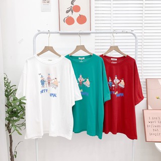 Áo phông hoạ tiết ngộ nghĩnh chữ Party more animal Friday