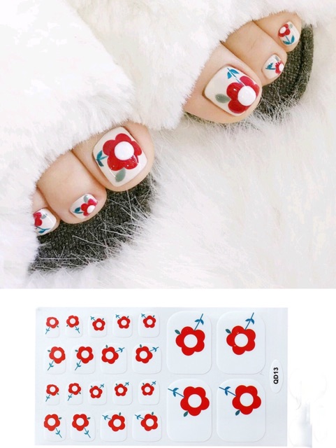 Set dán móng chân nghệ thuật nhiều màu - có ngay bộ móng đẹp trong 5 phút (Nail wraps / Nail stickers) - CAM CAM