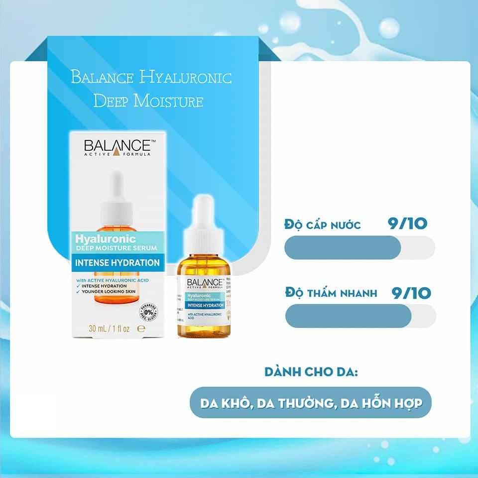 Serum Cấp Nước Balance Active Formula Hyaluronic Deep Moisture Serum 30ml