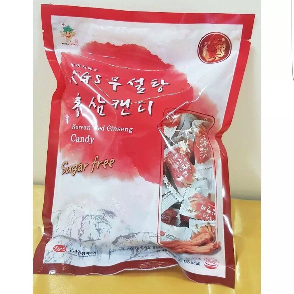 Kẹo Hồng Sâm Vitamin Không Đường GINSENG HOUSE Hàn Quốc loại ngon 300g/gói - K2V Shop