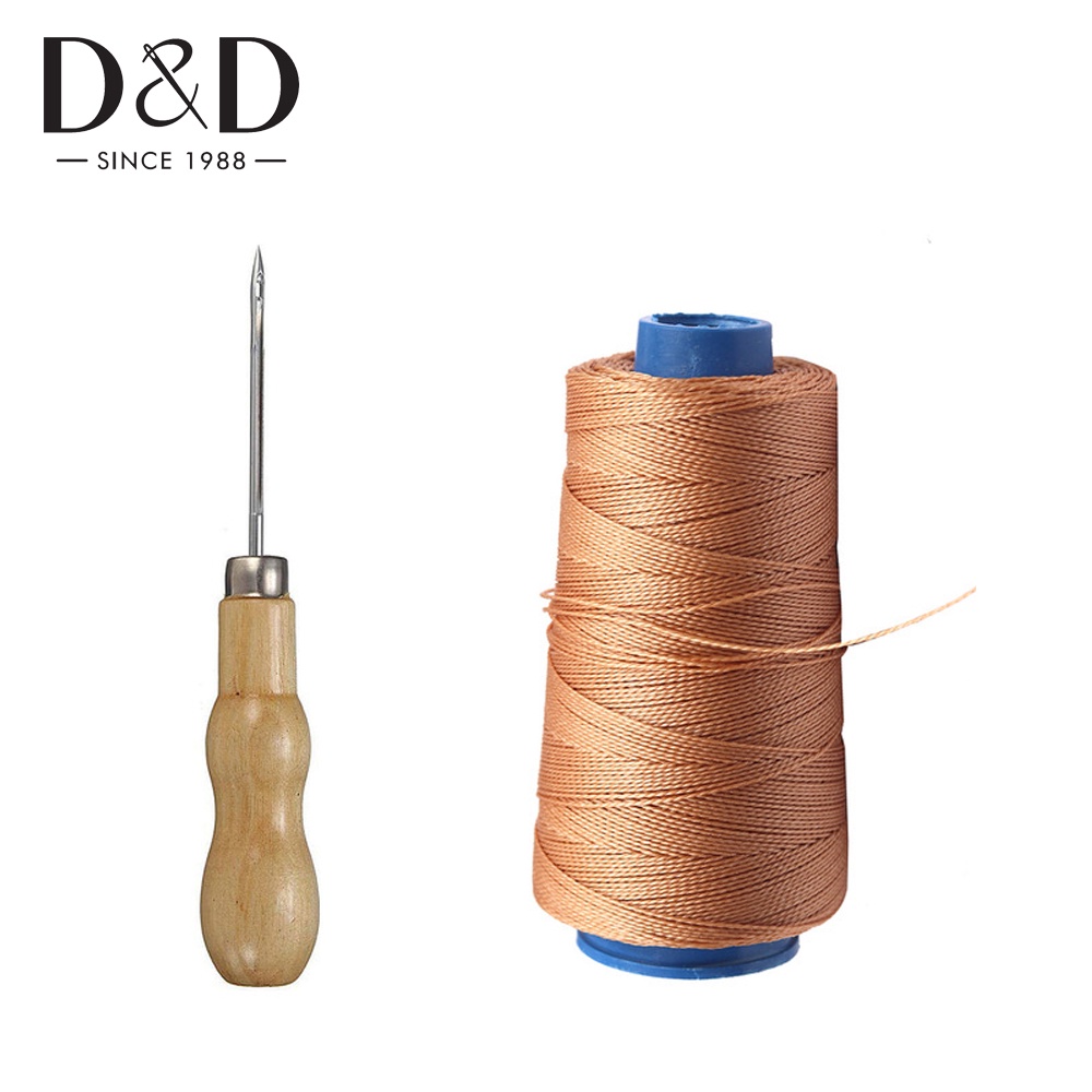 Cuộn Chỉ May Đồ Da Dài 300M &amp;amp; Dụng Cụ Hỗ Trợ May Vá Thủ Công Bằng Gỗ Chất Lượng Cao