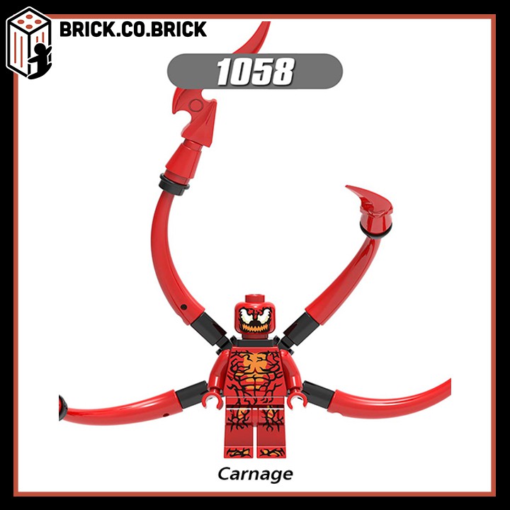 Lego Spider Man 2099 Riot Doctor Octopus mẫu cũ Mô hình Lắp ráp Super Hero Người Nhện Venom Carnage X0231