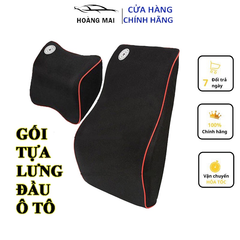 Gối Tựa Đầu Ô tô-Gối Tựa Lưng Cao Su Non Cao Cấp,Tạo Cảm Giác Êm Ái,Thoải Mái Nhất