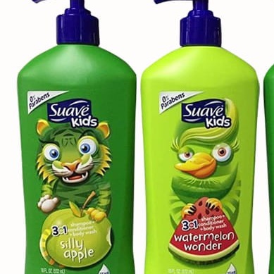 Dầu gội, tắm, xả cho bé 3in1 Suave Kids Mỹ hương táo / dâu / dưa hấu 532ml