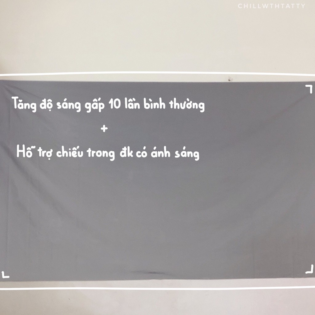 Màn chiếu phản quang dán tường 72inch, 100inch độ tương phản cao | Chillwthtatty |