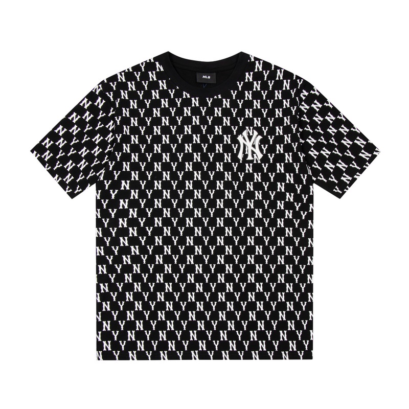 ❤❀  ❤ Áo Thun Cotton Tay Ngắn Thêu Họa Tiết MLB NY Thời Trang Cho Cặp Đôi