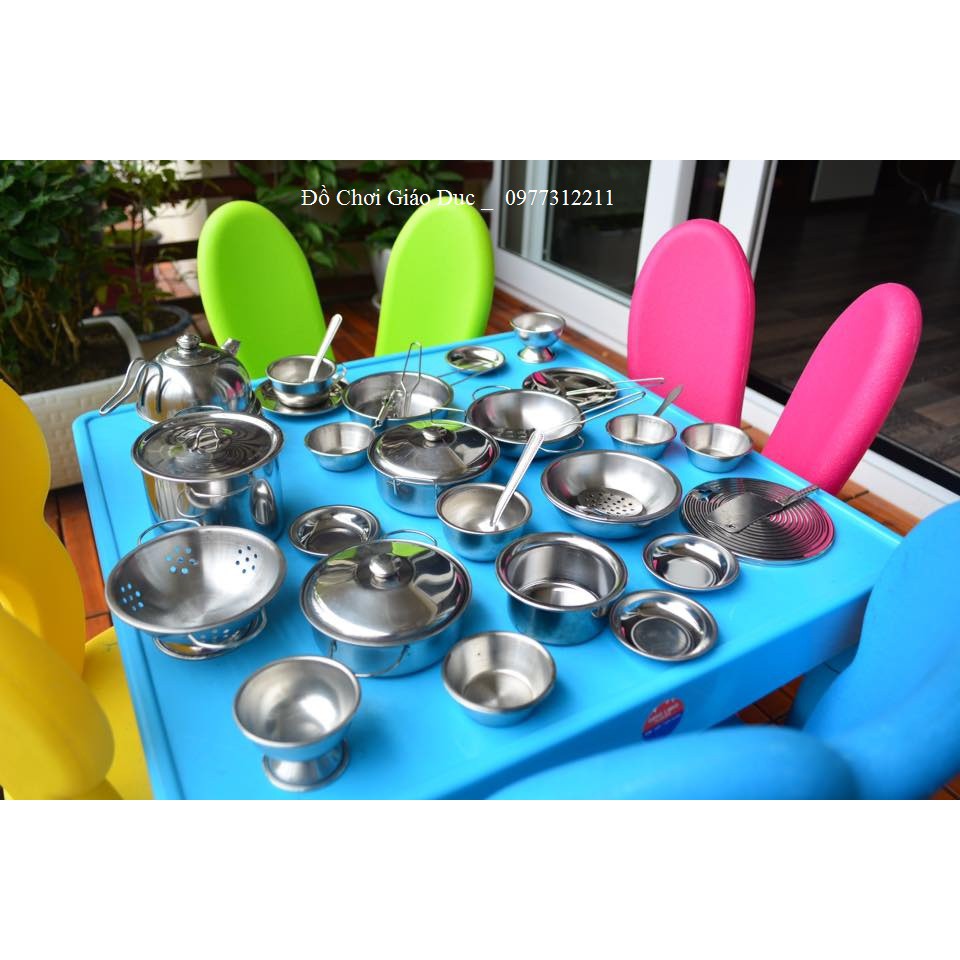 Bộ đồ chơi nấu ăn inox 40 chi tiết