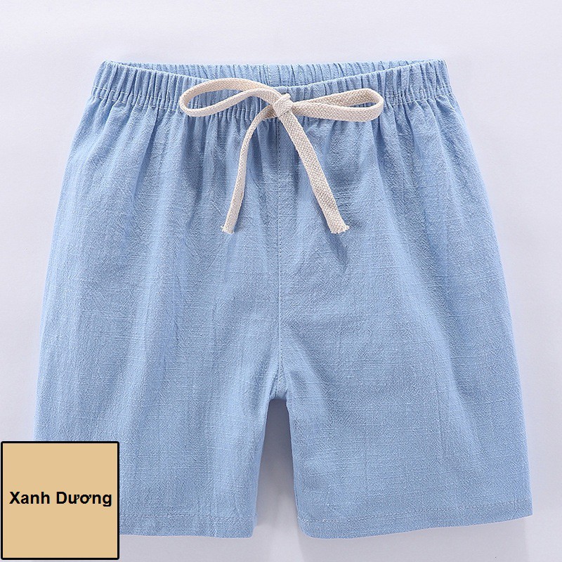 Quần short cotton cho bé trai size từ 3 đến 10 tuổi có nhiều màu