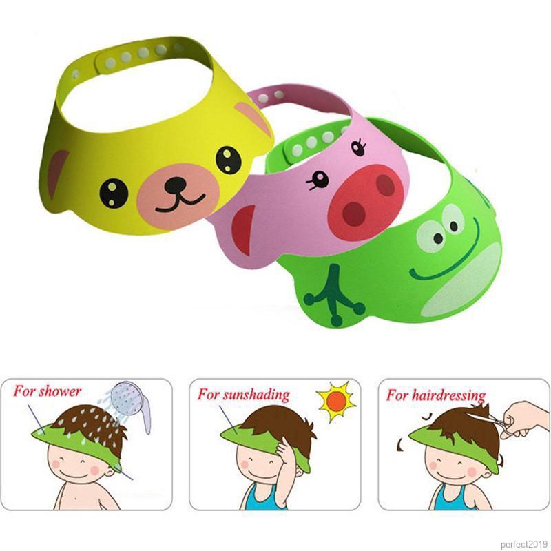 Nón chắn nước khi gội đầu dành cho bé Mũ gội đầu cho trẻ em Mũ tắm cho trẻ em Mũ che chắn trực tiếp Mũ che nắng Mũ có thể điều chỉnh dễ thương