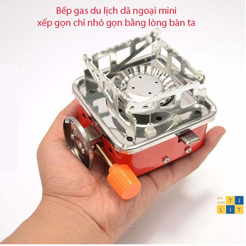 Bếp Ga Du Lịch Mini Siêu Nhỏ Gọn An Toàn Bếp GaS Du Lịch Dã Ngoại Mini Xếp Gọn Có Túi (BẾP GA MINI)