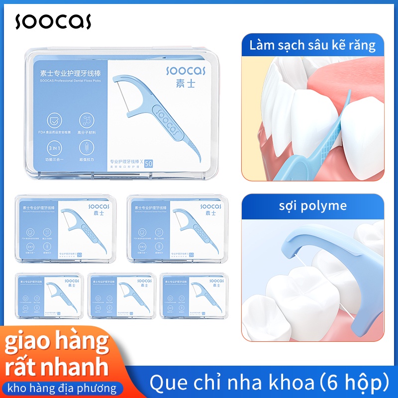 300 Cái Chỉ Nha Khoa Chọn Tăm Xỉa Răng Que đánh Răng Làm Sạch Răng Chăm ABS Floss Portable