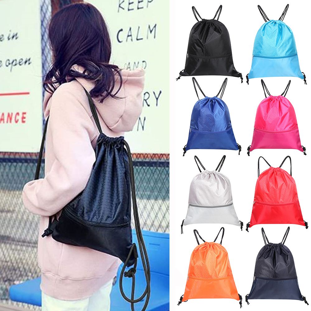 NIUYOU [Ready Stock] Waterproof Oxford Bag Foldable Drawstring Backpack