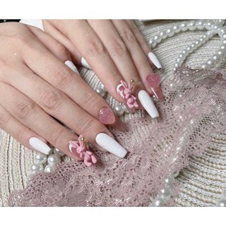 Set 10 charm thỏ kute trang trí móng tay mới0