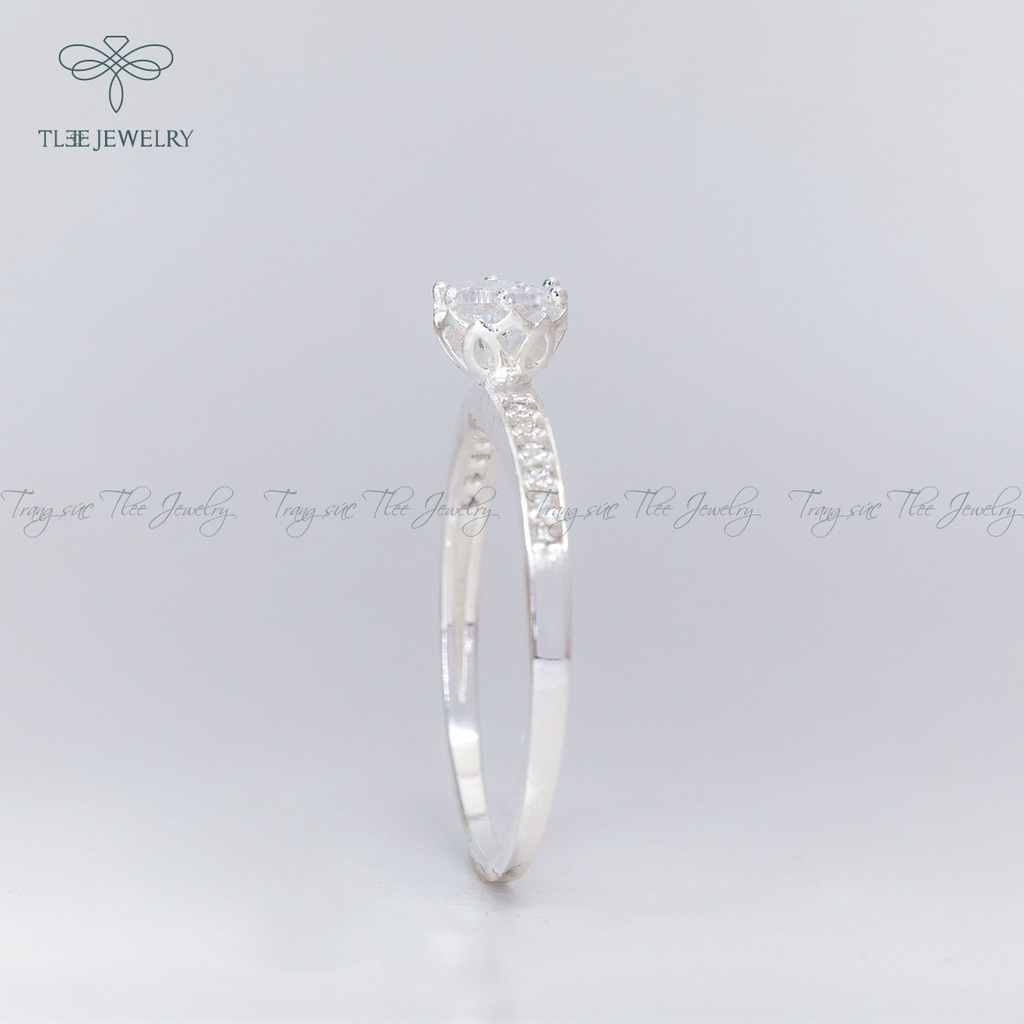 Nhẫn bạc nữ TLEE Jasmine Prince nạm đá sang trọng NCJ A0162