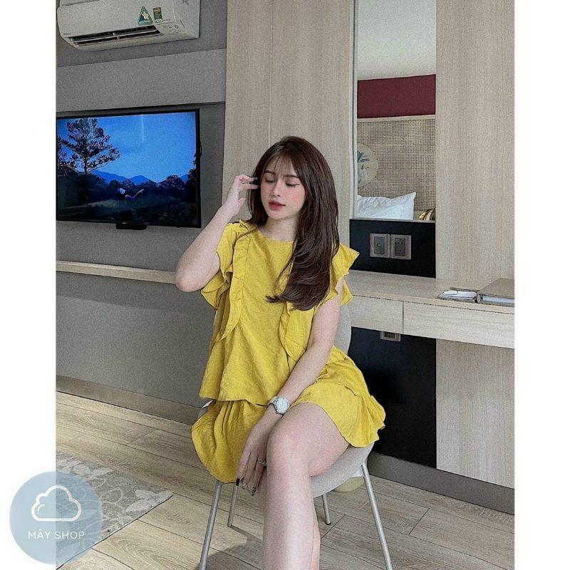sét bộ nữ sang chảnh - áo bèo kèm quần